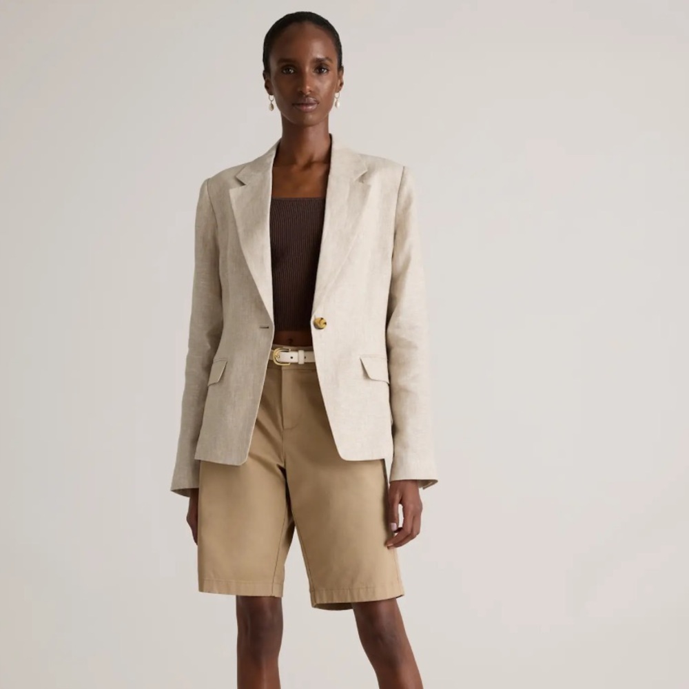Quince 100% European Linen Structured Blazer